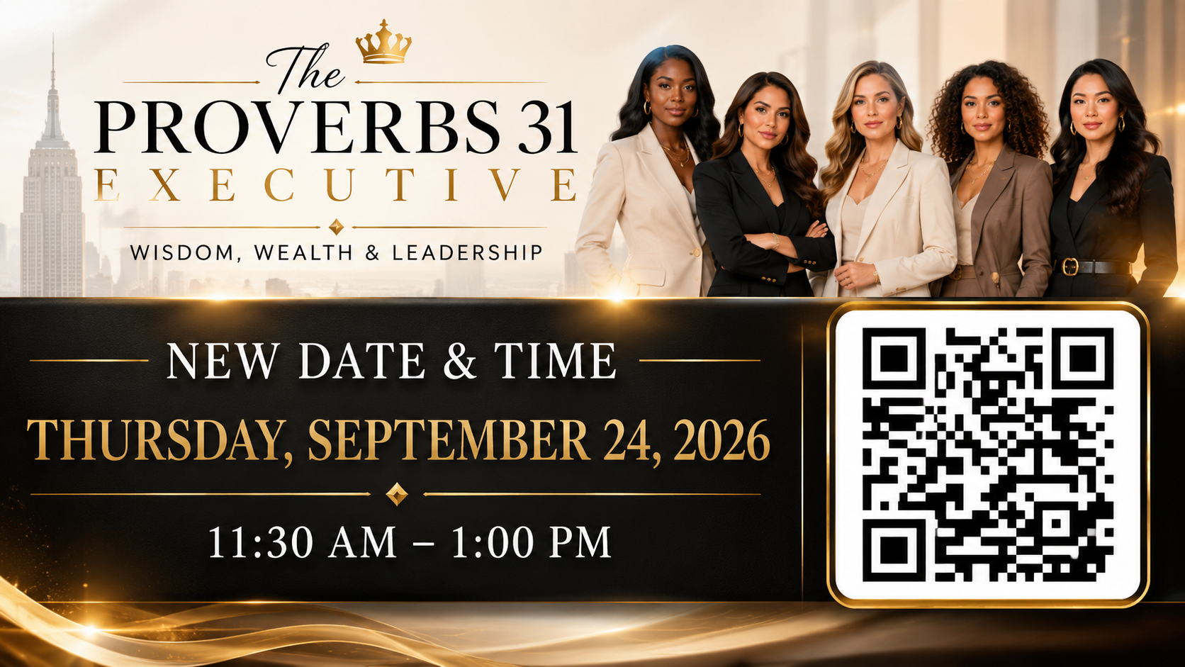 The Proverbs 31 Executive — five women executives in elegant business attire